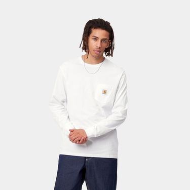 Тениска Carhartt WIP L/S Pocket T-Shirt Бяло | I030437_02_XX, 0