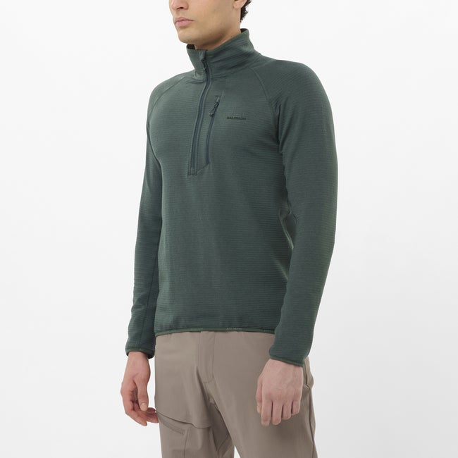Пуловер Salomon Lightwarm Quarter-Zip Fleece Top Зелено | LC2707000, 0