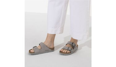 Кецове и обувки Birkenstock Arizona SFB Nubuck Leather Narrow Fit W Сиво | 1020973, 7