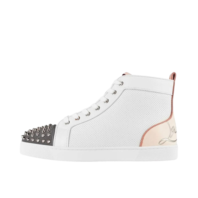 Кецове и обувки Christian Louboutin Fun Lou Spikes Flat Бяло | 3220146 CMA3