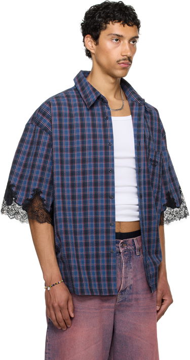 Риза Martine Rose Martine Rose Lace Overshirt Синьо | 478WS28527, 1