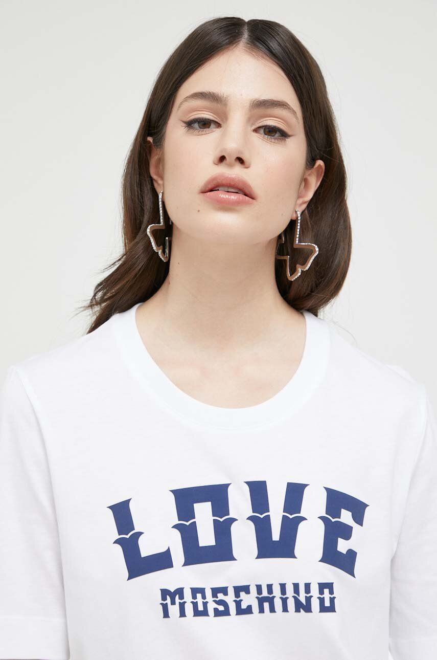 Тениска Moschino Love Cotton T-shirt Бяло | W.4.F15.4K.M.3876, 0