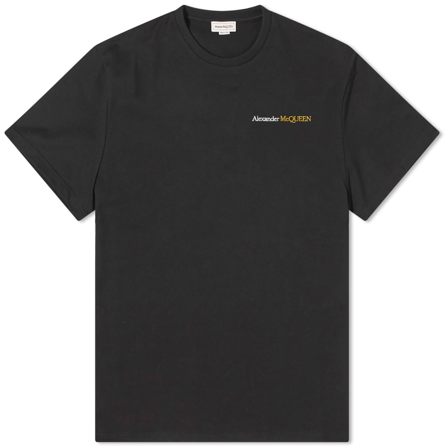 Тениска Alexander McQueen Embroidered Logo T-Shirt Черно | 776281-QXAAB-0552, 0