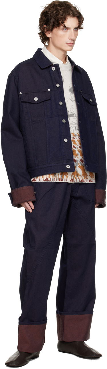 Яке JW Anderson JW Anderson Turn Up Cuff Denim Jacket Тъмно синьо | DJ0044-PG1836, 3