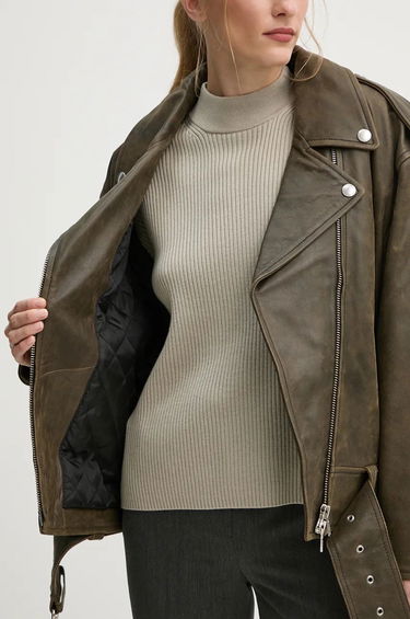 Яке STAND STUDIO Stand Studio Irene Oversized Leather Jacket Зелено | 62273.7680, 5