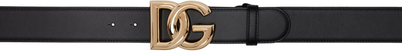 Колани Dolce & Gabbana Black DG Logo Belt Черно | BE1446 AW576