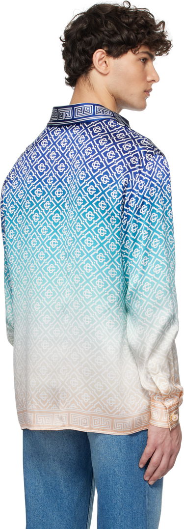 Риза Casablanca Classic Collar Long Sleeve Shirt With Print Синьо | U-MPS25-SH-021-01, 2