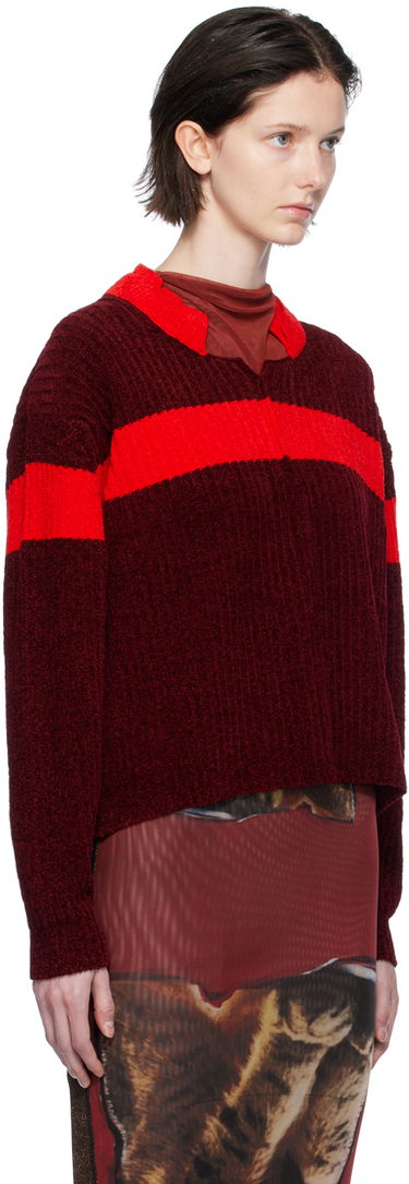 Пуловер Ottolinger Ottolinger Striped Knit Sweater Червено | 707501, 1