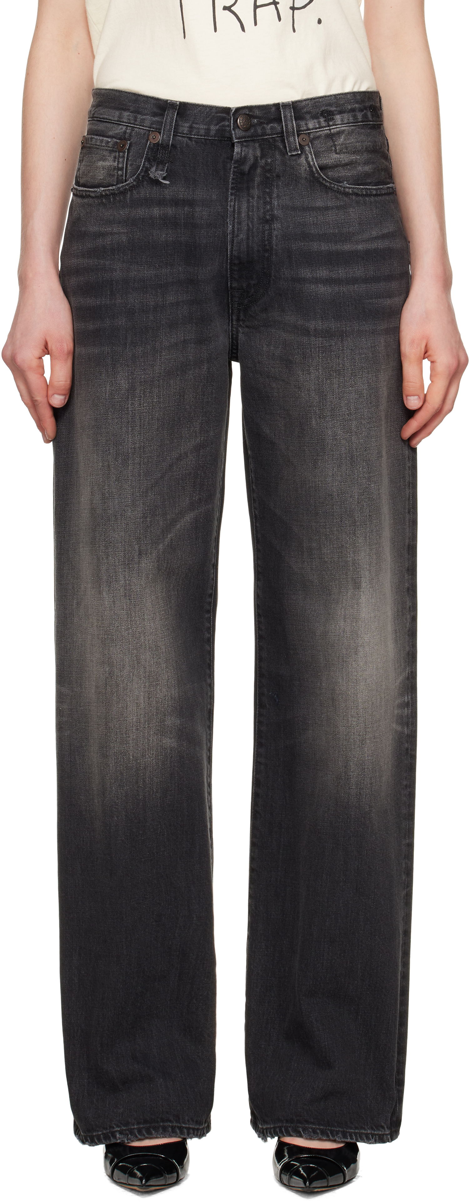 Дънки R13 R13 D'Arcy Loose Jeans Черно | R13WD038-D284A, 0
