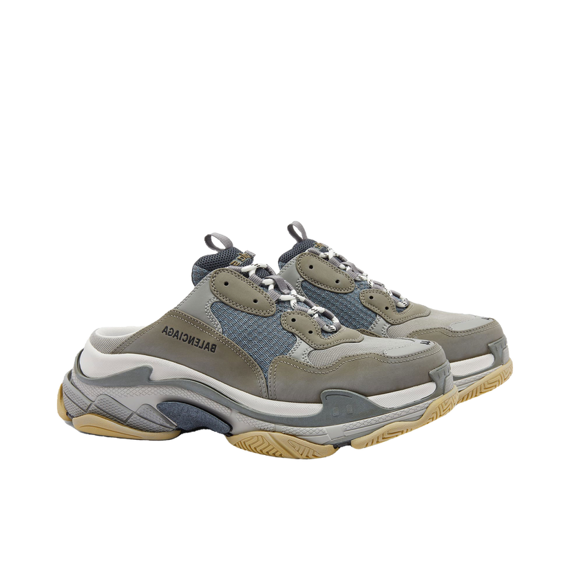 Кецове и обувки Balenciaga Triple S "Mule Grey Blue" Сиво | 755687-W3SM1-1259