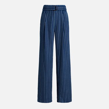 Панталони Polo by Ralph Lauren Striped Twill Wide-Leg Trousers Синьо | 211934938001, 0