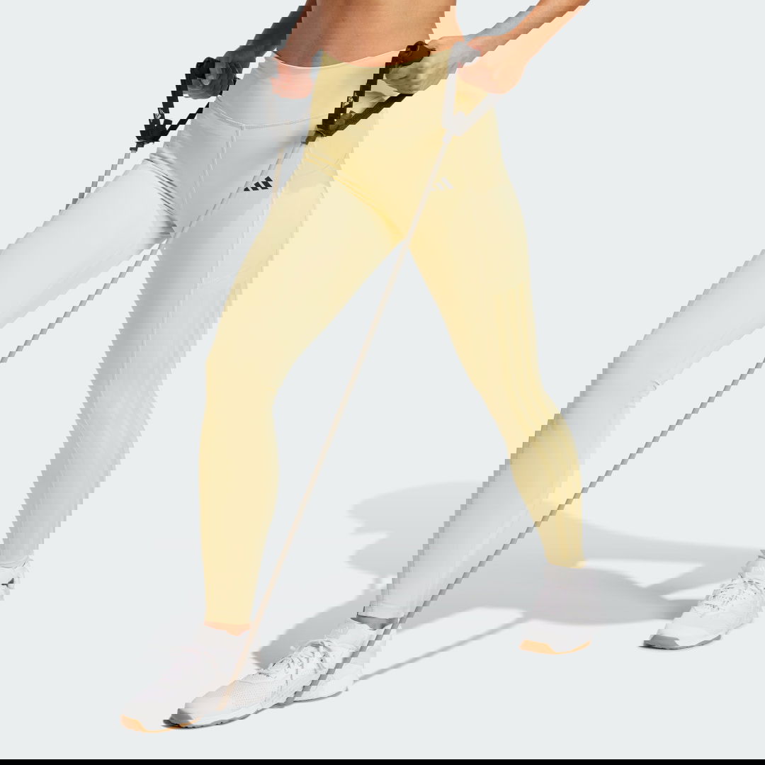 Клинове adidas Performance Optime 3-Stripes Full-Length Leggings Жълто | JN4585, 0