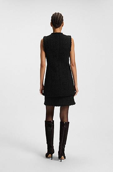 Жилетка BOSS Sleeveless Regular-Fit Velvet Tweed Blazer Черно | 50549128, 1