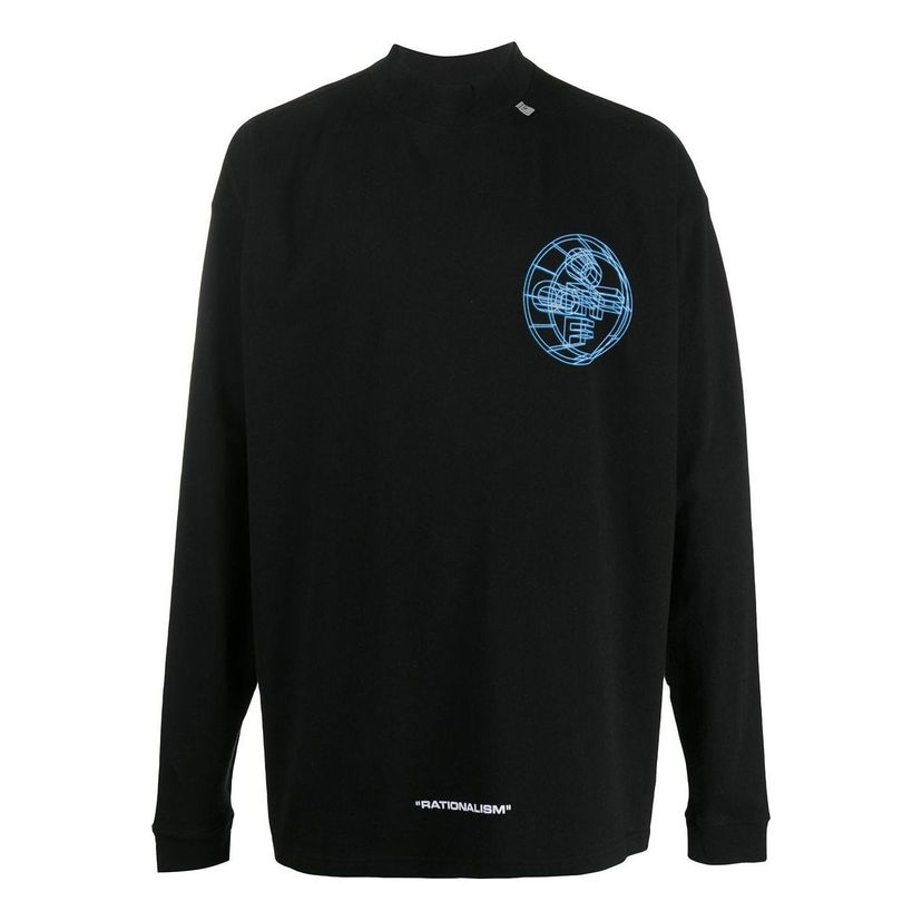 Тениска Off-White 3D Pattern Long Sleeve T-Shirt Черно | OMAB032R201850031088