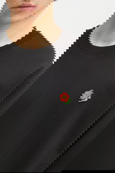 Суитчър KENZO Crewneck Sweatshirt with Embroidered Flower Motif Черно | FF55SW2654MF.99J, 3