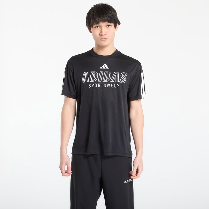 Тениска adidas Performance Tiro Short Sleeve Graphic T-Shirt Черно | KB1597