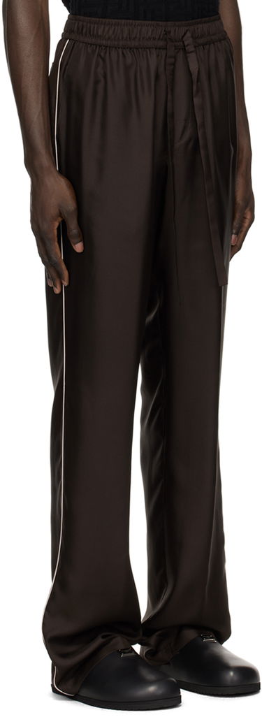 Панталони Dolce & Gabbana Silk Lounge Pants Кафяво | GVRMAZFU1S4, 1