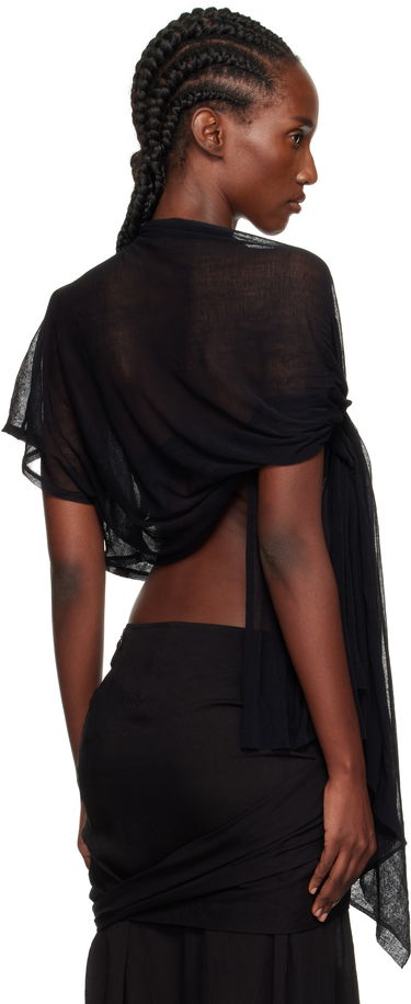 Тениска Yohji Yamamoto YOHJI YAMAMOTO Twist Detail Top Черно | FP-T42-083, 2