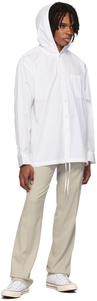 Риза Helmut Lang Hooded Shirt Бяло | O04HM503, 3