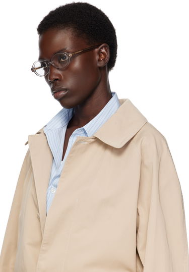 Слънчеви очила Bottega Veneta Bottega Veneta Triangle Stud Logo Round Glasses Сиво | BV1367O-004, 3