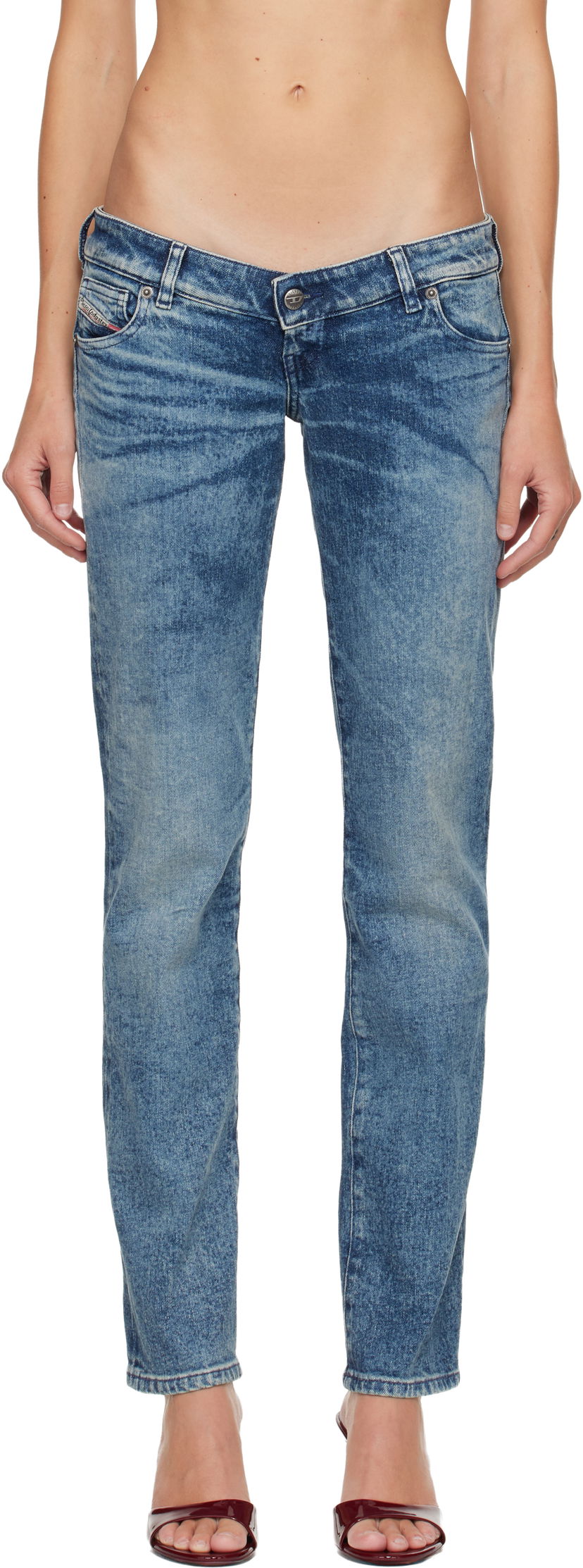 Дънки Diesel D-Waisty Washed Jeans Синьо | A21643 007DI