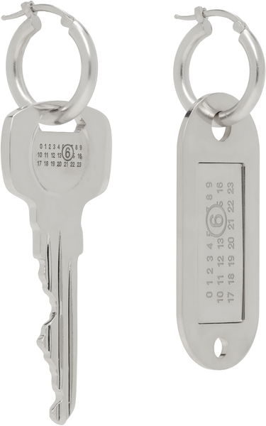 Ключодържатели Maison Margiela MM6 Maison Margiela Key and Number Tag Earrings Металик | SM6VG0090 P7210, 1