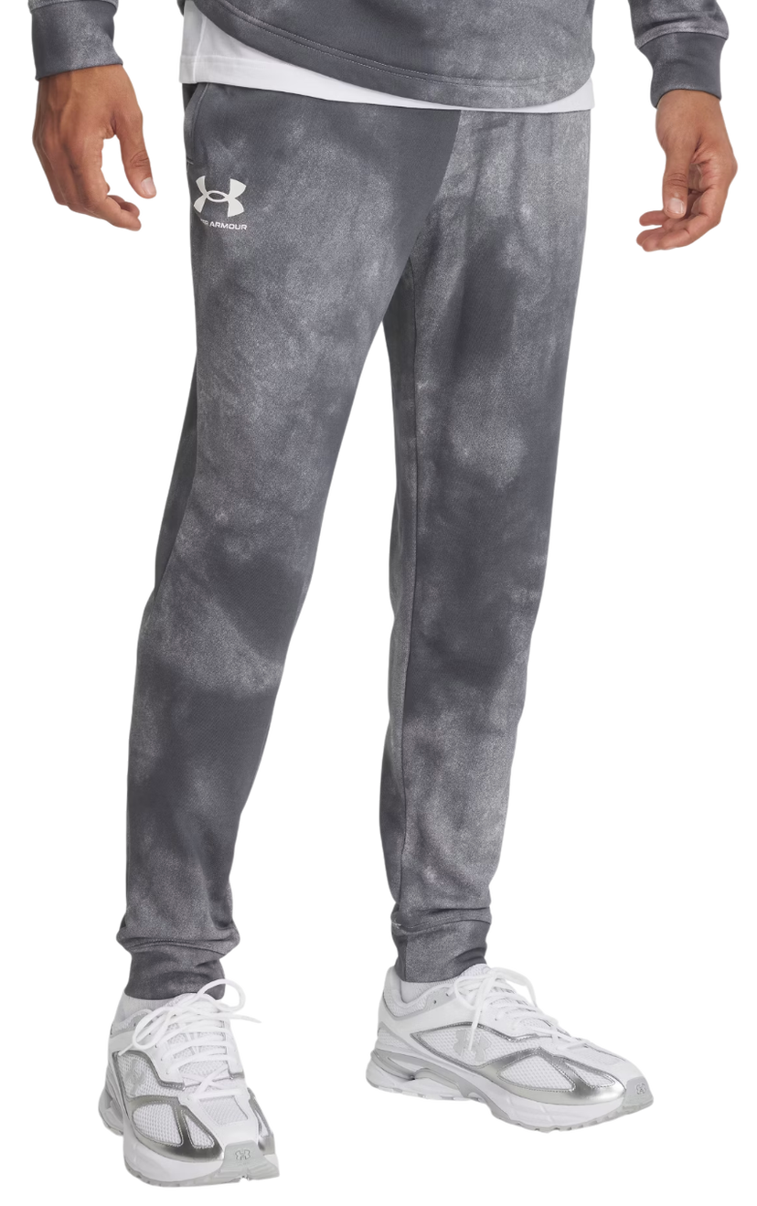 Спортни панталони Under Armour Rival Terry AOP Joggers Сиво | 1390143-025