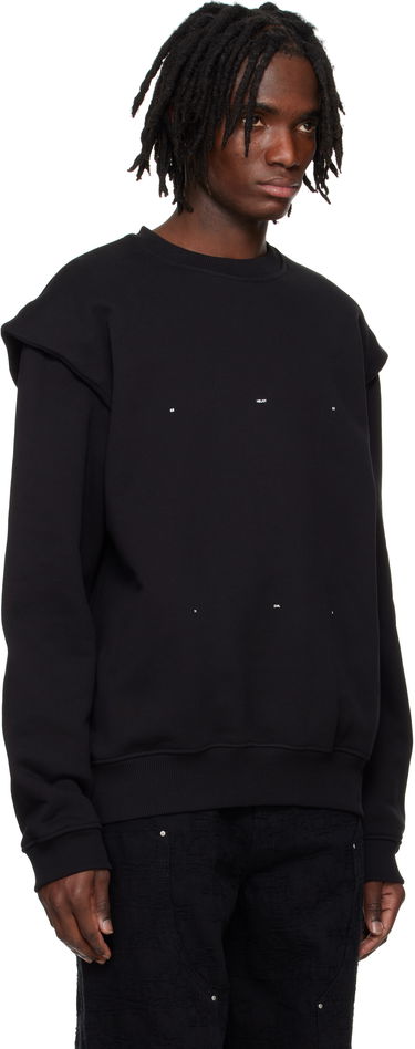 Суитчър HELIOT EMIL HELIOT EMIL Outline Logo Sweatshirt Черно | PRESS25_M_08_052_BLK01_CO, 1
