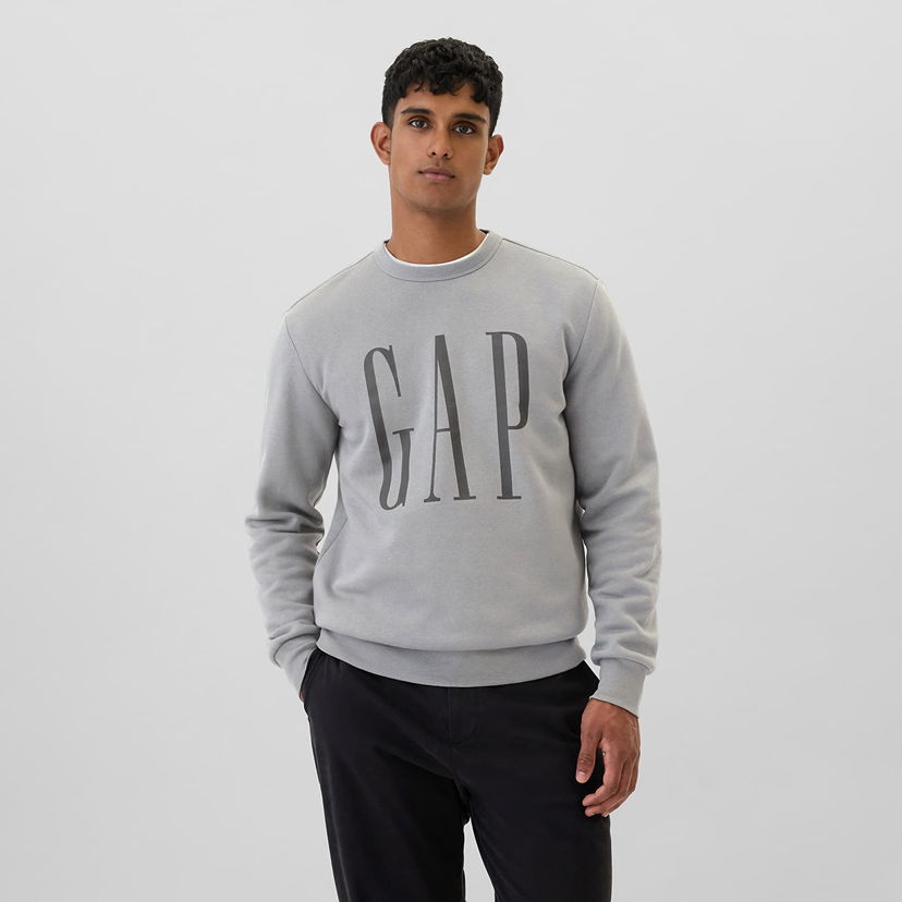 Суитчър GAP Fleece Sweatshirt Pilot Grey Сиво | 542214-00