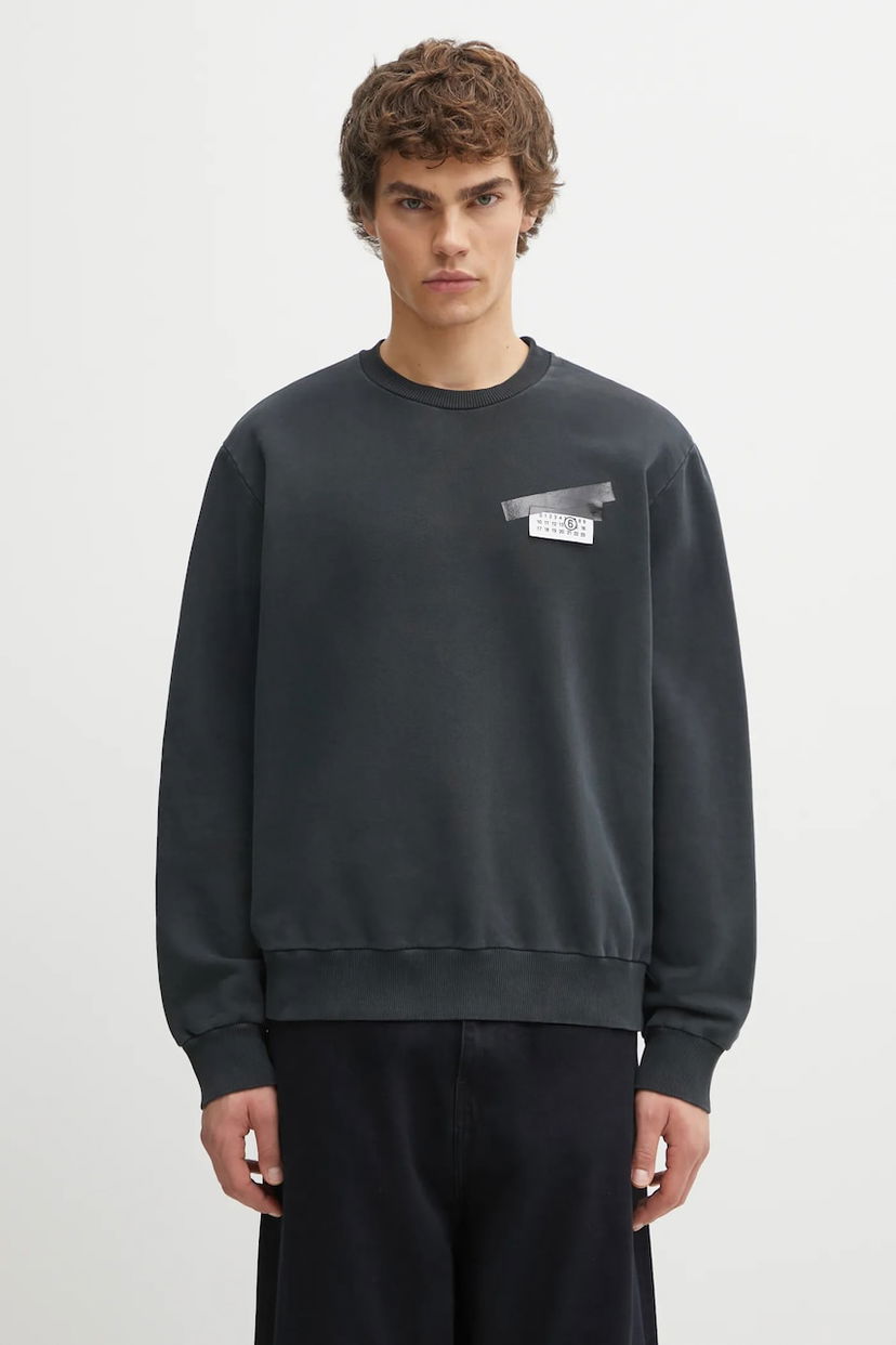 Суитчър Maison Margiela MM6 Maison Margiela Patch Cotton Sweatshirt Черно | SH2GU0025.M25024.899