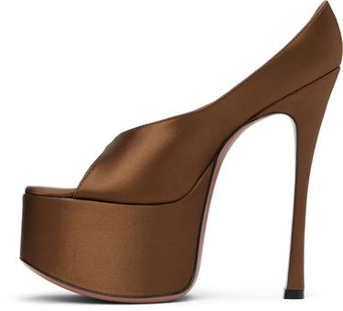 Pокля Amina Muaddi Amina Muaddi Anok Plateau Heeled Sandals Кафяво | ANOK PLATEAU, 2
