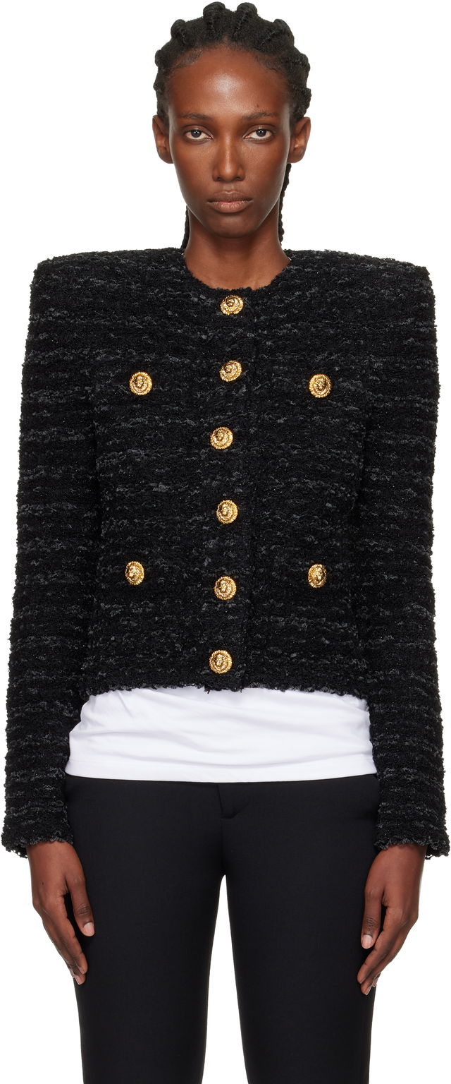 Buttoned Knit Jacket