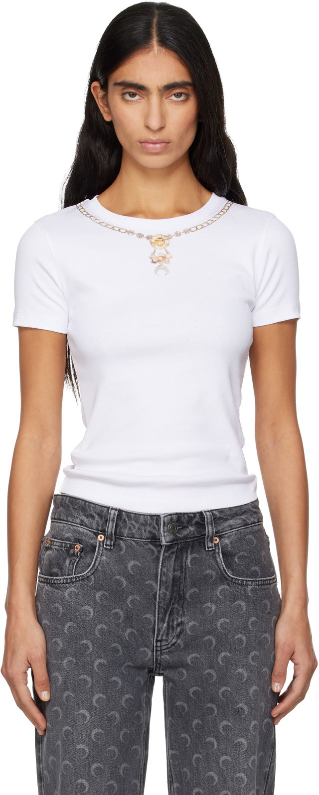 Trompe L'Oeil Jewelry Jersey Baby Fit T-shirt