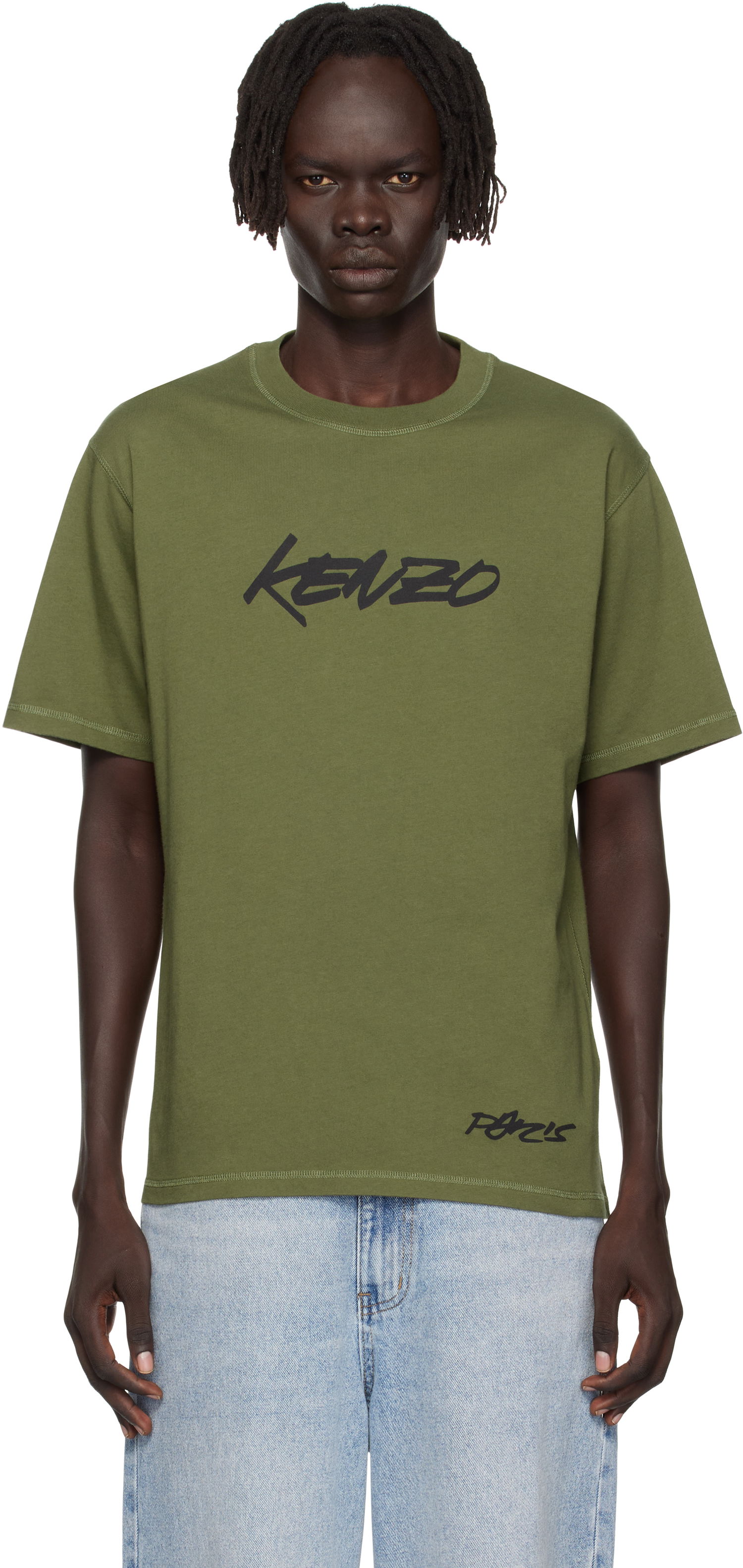 Тениска KENZO Kenzo Paris Futura 2000 Edition Cotton T-Shirt Зелено | FF65TS2524SG, 0