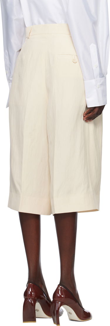 Къси панталони Stella McCartney Stella McCartney Linen Culotte Shorts Бежово | 640251STA49, 2