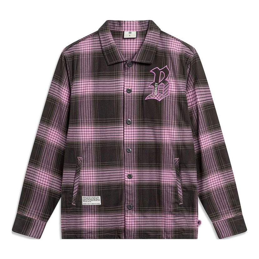 Риза Li-Ning Mister Cartoon BadFive Graphic Plaid Shirt Лилаво | AFDT855-2