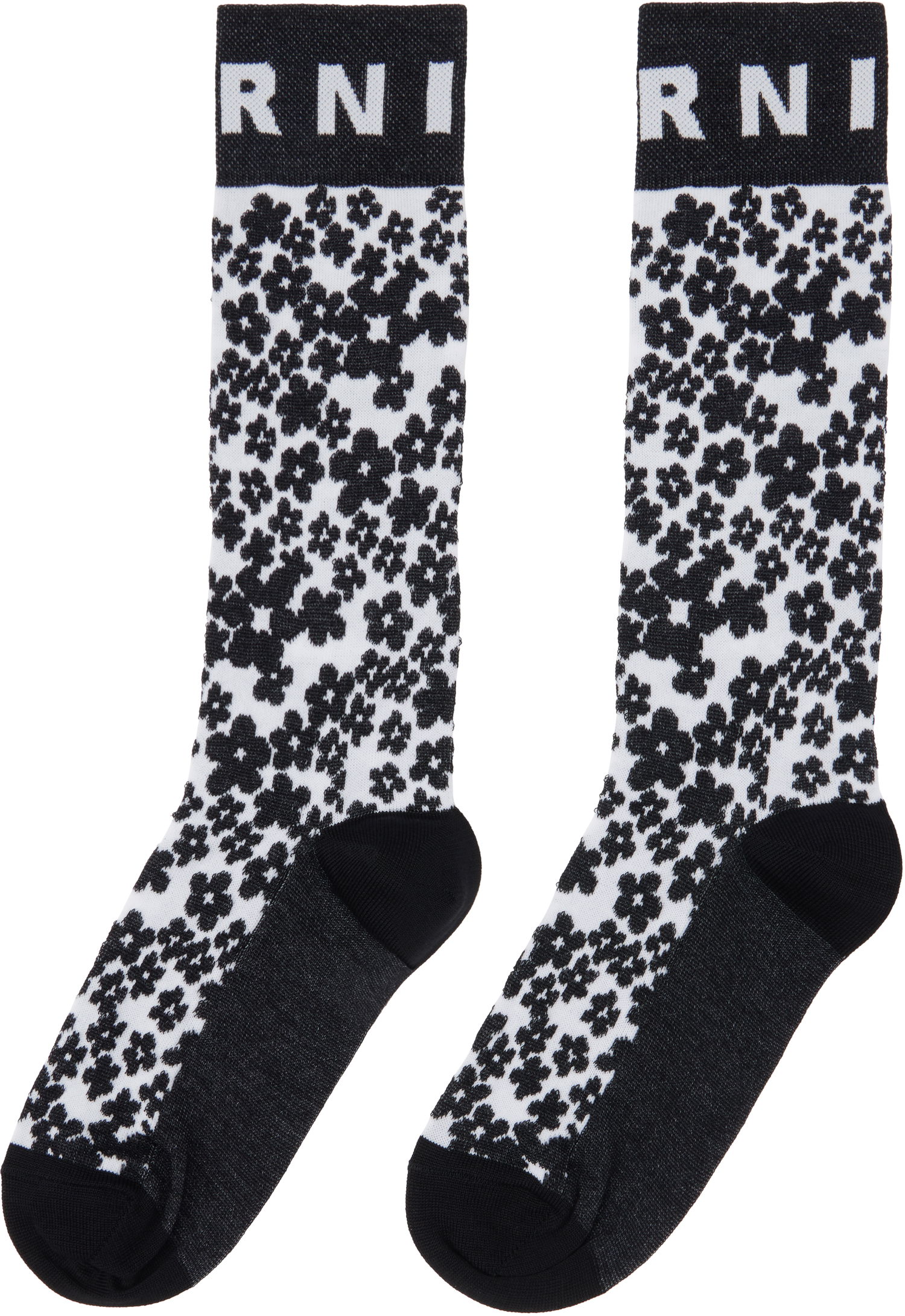 Чорапи Marni Marni Flower Intarsia Socks Черно | SKMC0205Q0 UFC184, 1