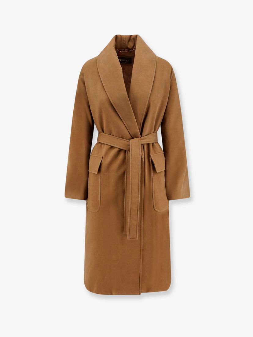 Тренчкот Loro Piana Women's Trench Coat With Belt Кафяво | FAO3227510Z