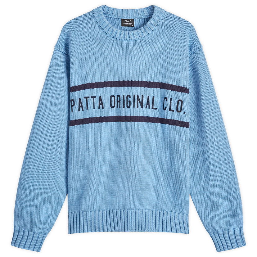 Пуловер Patta Knitted Jumper Dusty Blue Small Синьо | POC-AW24-7000-324-0341-144