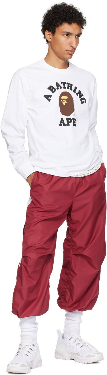 Тениска BAPE A Bathing Ape College Long Sleeve T-Shirt Бяло | 001LTL301013M, 3
