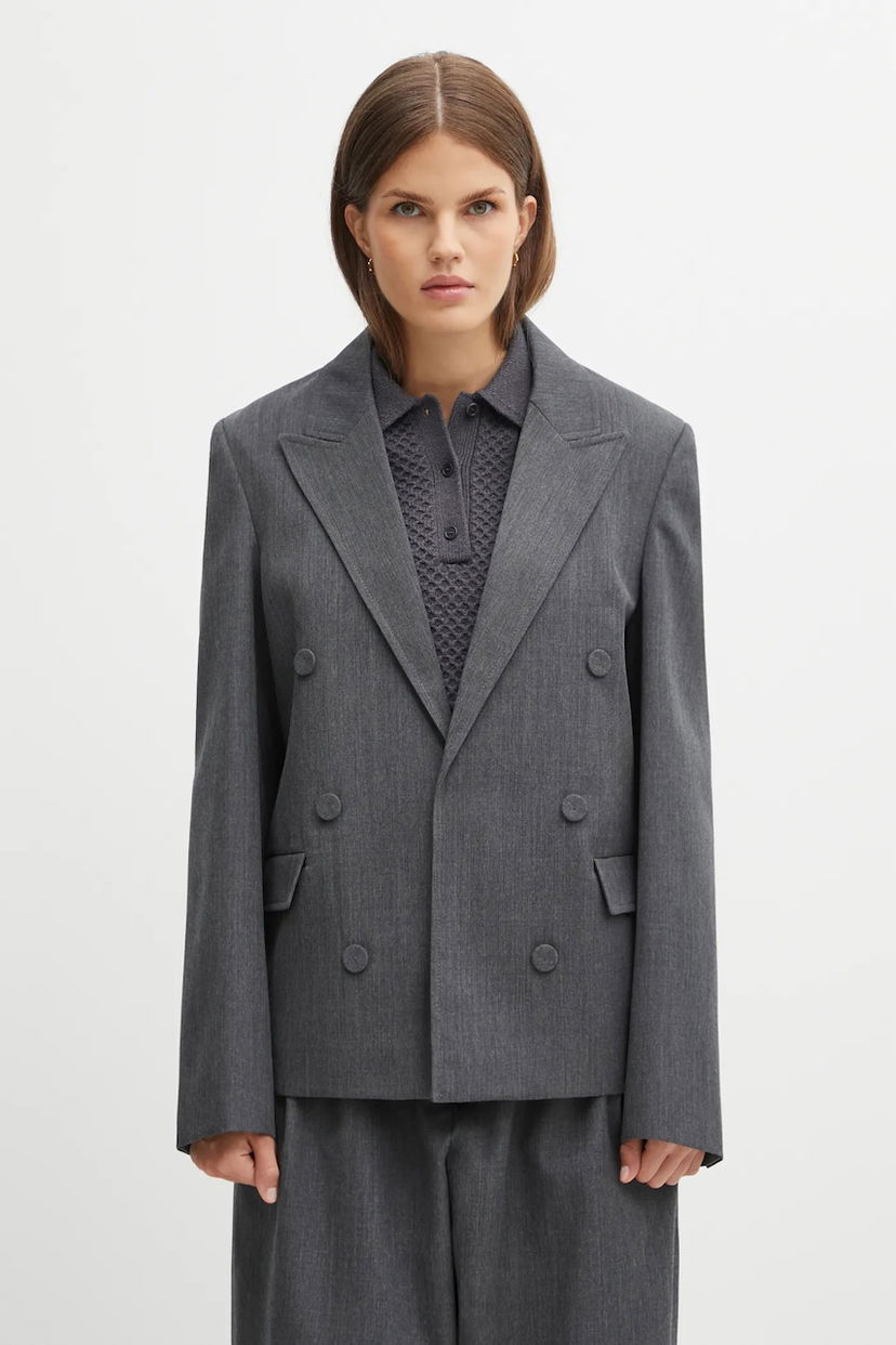 Яке JW Anderson JW Anderson Double Breasted Tailored Blazer Сиво | JK0401.PG1821