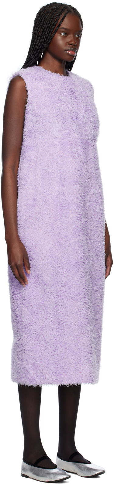Pокля Comme des Garçons Comme des Garçons Tulle Tape Embroidery Midi Dress Лилаво | GO-O004-051-1, 1