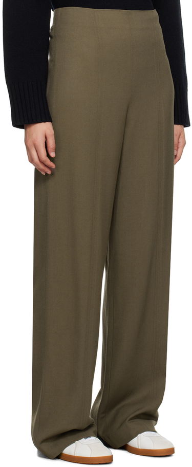 Панталони Loulou de Saison Loulou de Saison Hamill High-Rise Wide-Leg Trousers Зелено | HAMILL, 1