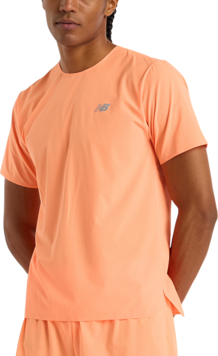Тениска New Balance New Balance Race Day Ultra Light T-Shirt Оранжево
 | mt51208-hmo, 0