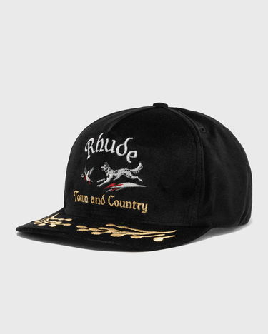 Шапка с козирка Rhude Black Velvet Souvenir Cap Черно | RHFW24HA060120015, 0