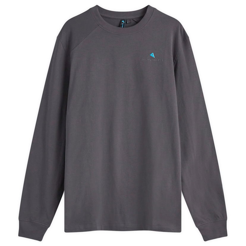 Тениска Klättermusen Long Sleeve Logo T-Shirt Сиво | 10422-961