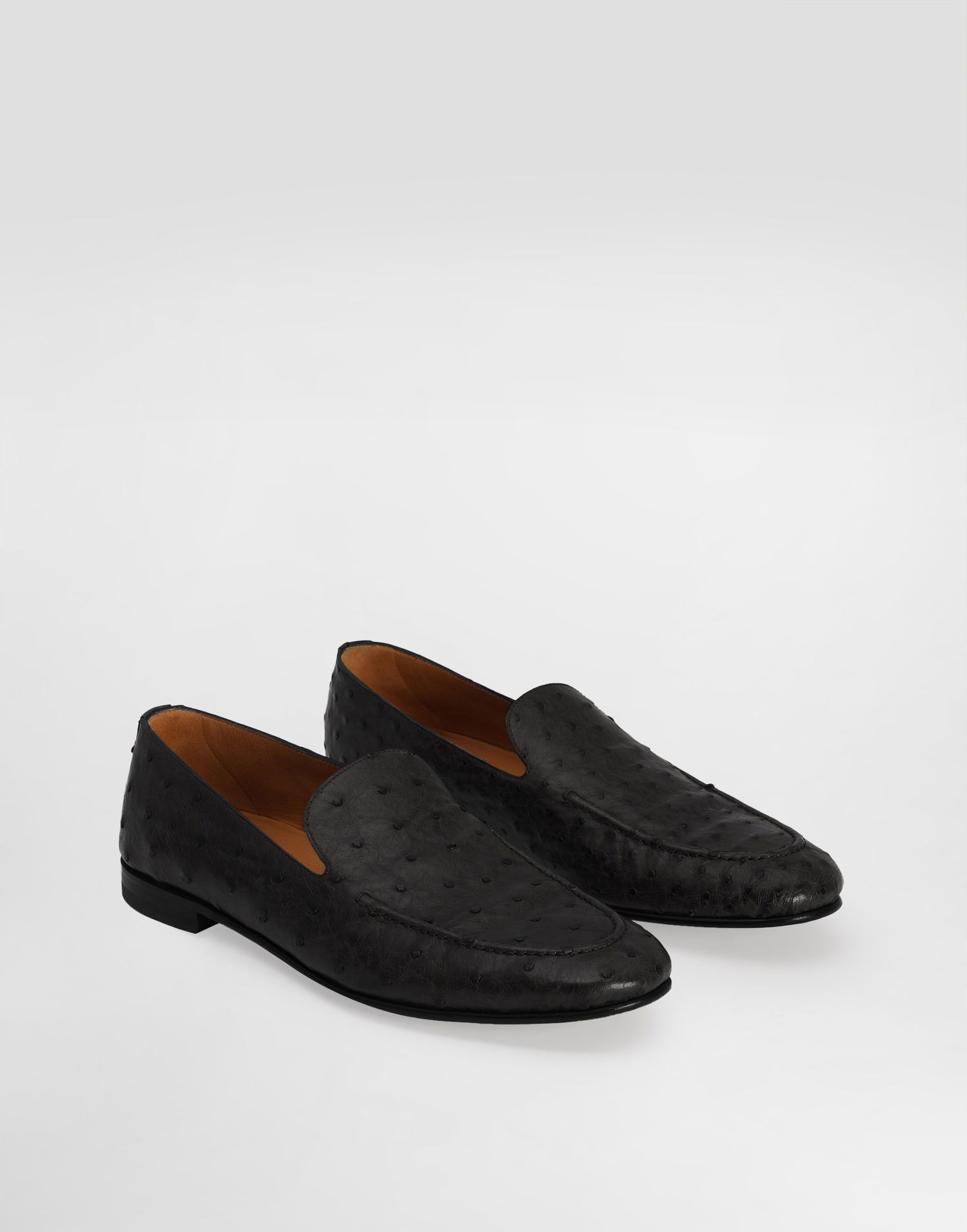 Аксесоари Dolce & Gabbana Dolce & Gabbana Ostrich Leather Loafers Черно | A50716AE43680999, 1