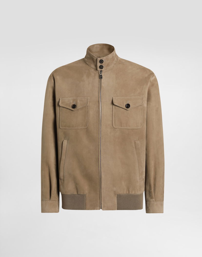 Яке бомбър Dolce & Gabbana Dolce & Gabbana Suede Bomber Jacket 56 Бежово | G9BPBLHULW7M0453