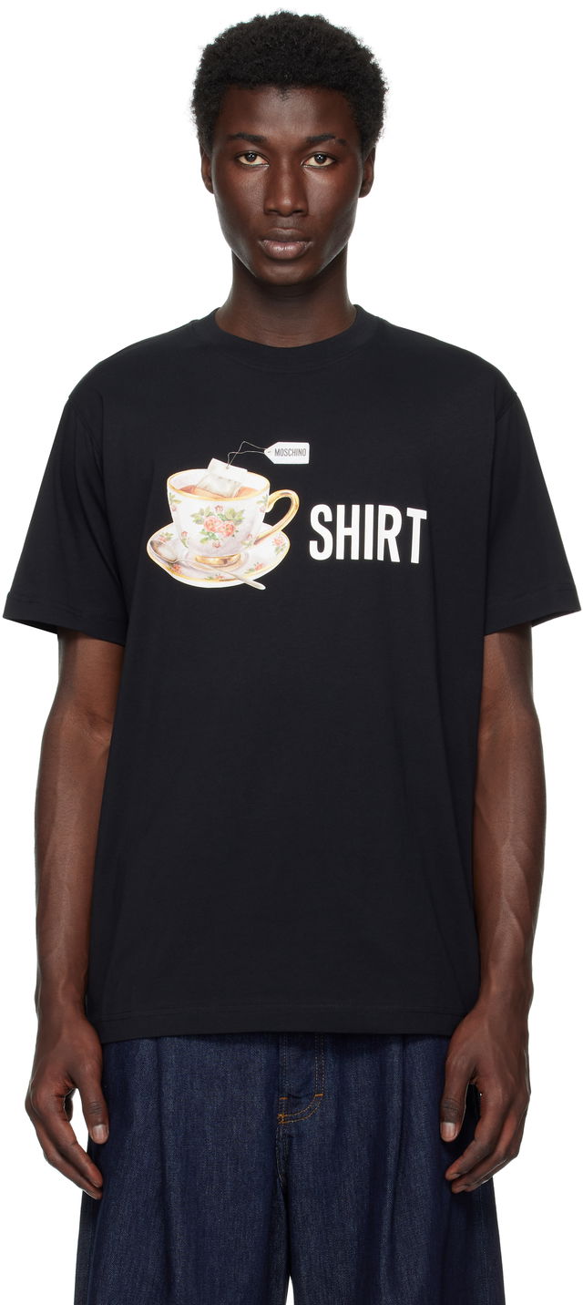 Moschino Teacup Print Organic Cotton T-Shirt