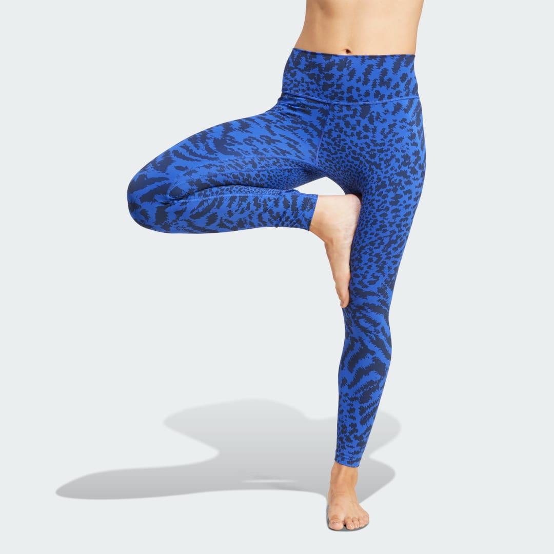 Клинове adidas Performance All Me Allover Print 7/8 Leggings Синьо | JD7184, 0